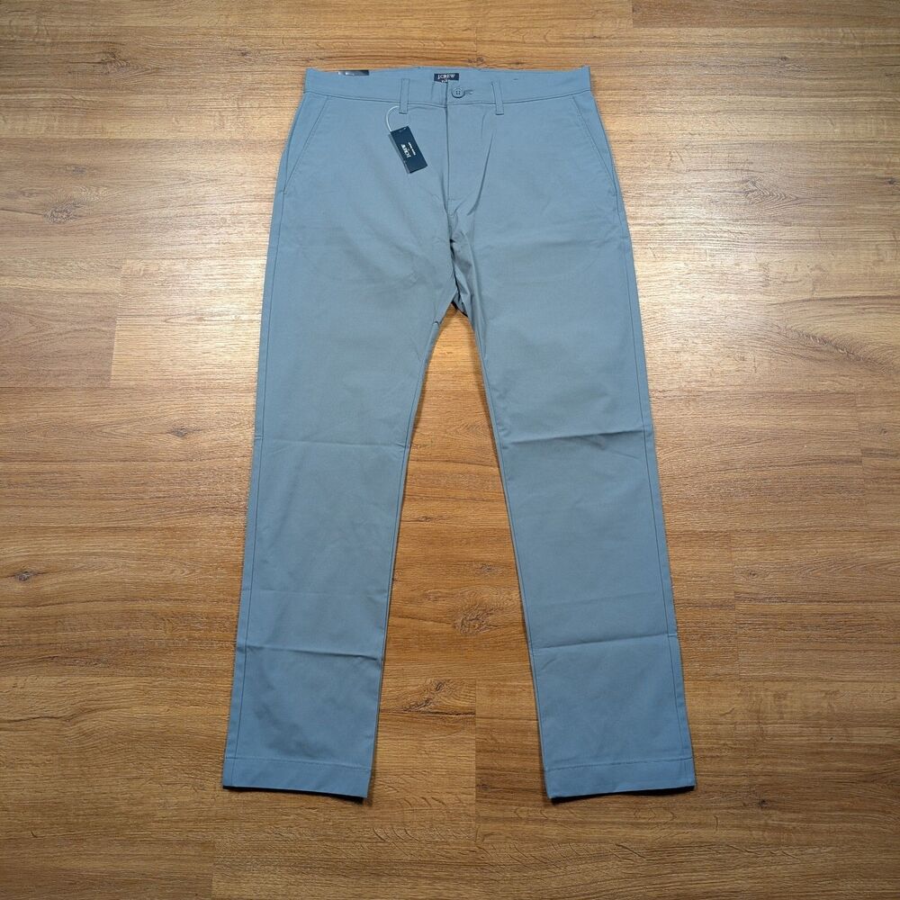 J Crew Tech Pants Mens 31x30(29) Blue Slim Chino Performance Golf Stretch NWT